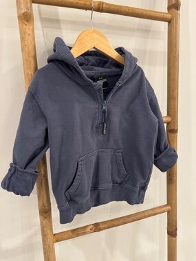 Little Bipsy Slate Blue Half-Zip Hoodie